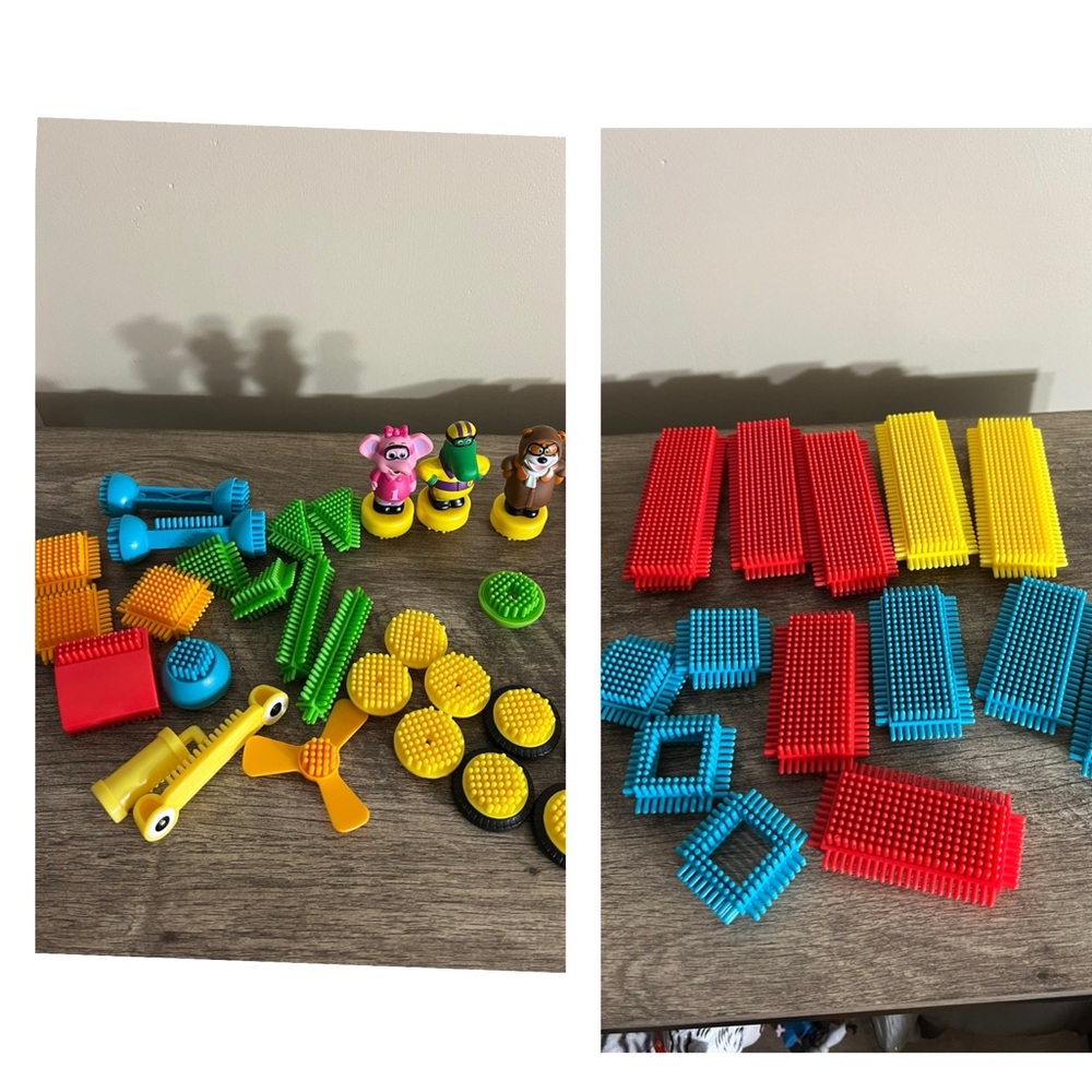 Bristle Blocks Set 42 Pieces Baby Genius Krinkles Building Set Various Colors